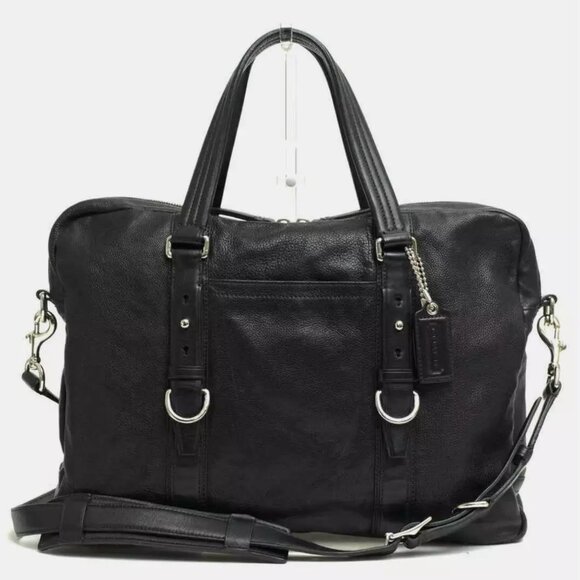 Coach 1941 Briefcase Business Leather Bag Black 70257 - Picture 1 of 9